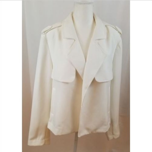Lane Bryant Jackets & Blazers - Lane Bryant Size 24 White Blazer Jacket W/Overhang